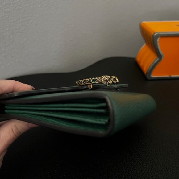 Gucci Dionysus Green Leather Wallet on Chain WOC w/ Dust Bag Auth - Picture 5 of 10